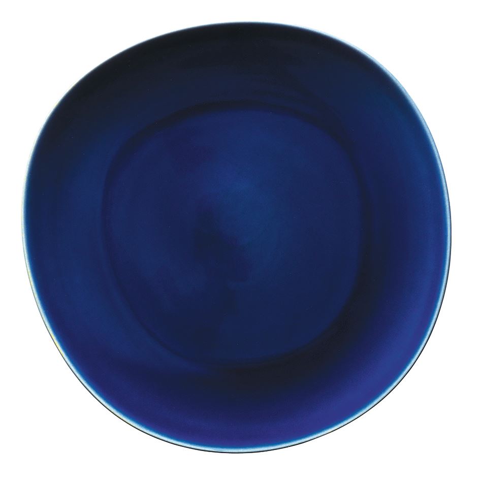 Assiette plate ronde Azzuro grès bleu 22 cm In Situ - 050787