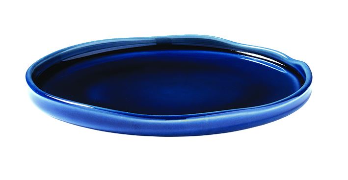 Assiette sans aile rond Azzuro grès bleu 18 cm In Situ - 050789