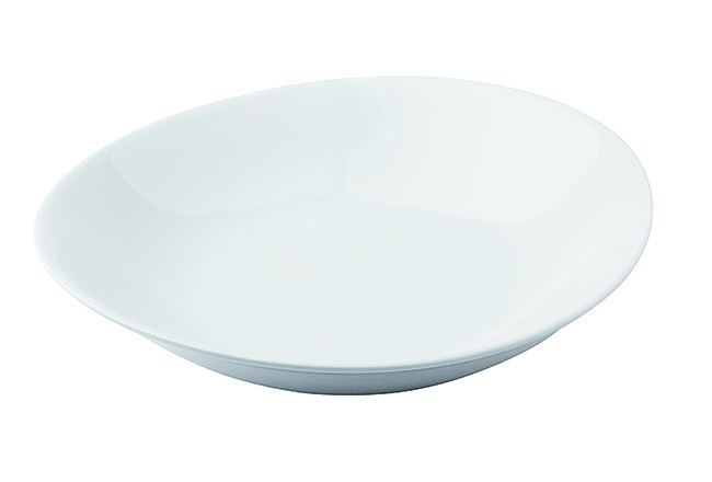 Assiette creuse ovale Eo porcelaine blanc 21 cm In Situ - 050171