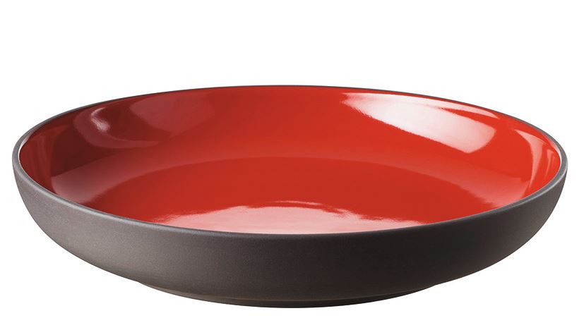 Assiette creuse rond Gourmande porcelaine rouge piment 23 cm Revol Porcelaine - 050601