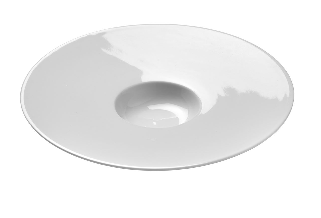 Assiette plate ronde Maziano porcelaine blanc 2.4 x 16 cm In Situ - 050291