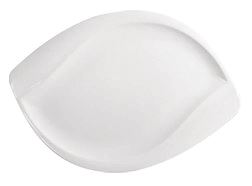 Assiette plate ovale Leaf porcelaine blanc 10 x 27.5 cm In Situ - 050312