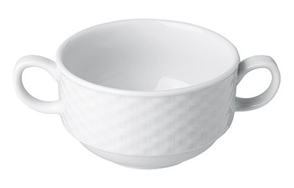 Tasse à consommé avec anses porcelaine blanc 26 cl In Situ - 050369