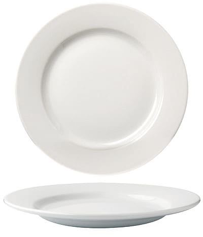 Assiette plate ronde Delta porcelaine blanc 27 cm In Situ - 050422