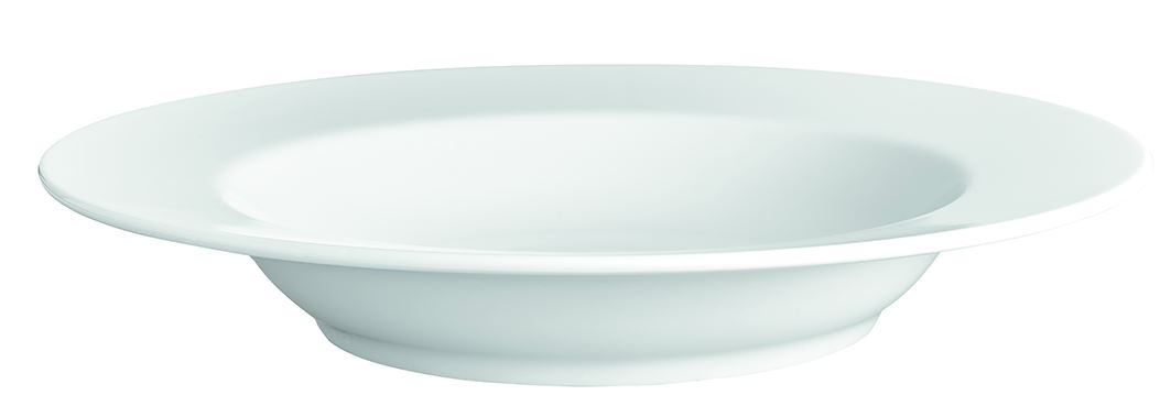 Assiette à pâtes rond Delta porcelaine blanc 30 cm In Situ - 050426