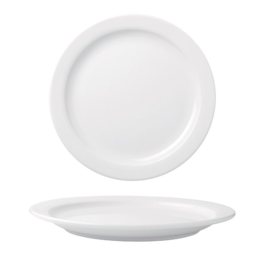 Assiette plate ronde Clery porcelaine blanc 25.5 cm In Situ - 050470