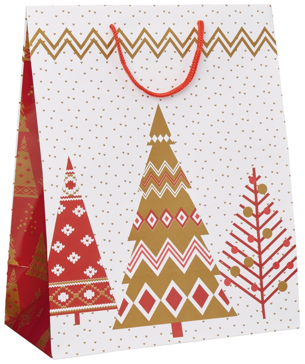 Sac sapin rouge et or 32 x 26 cm x 20 Beaumont