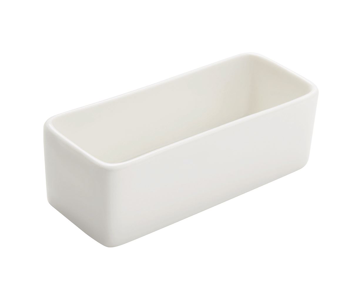 Coupelle rectangle Fest porcelaine blanc 10 x 4.2 cm In Situ - 050483