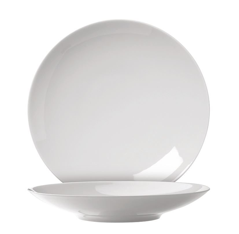 Assiette à wok rond Fineo porcelaine blanc 26 cm In Situ - 050499