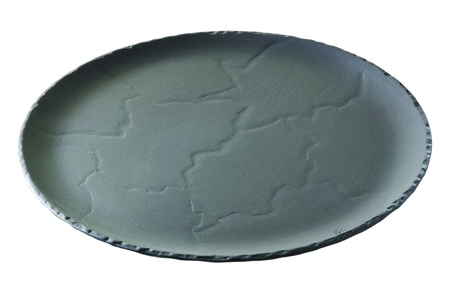 Assiette plate ronde Basalt porcelaine noir 20 cm Revol Porcelaine - 050506