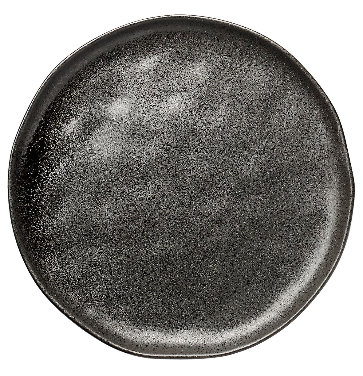 Assiette plate ronde Luna porcelaine noir 20.8 cm In Situ - 051253