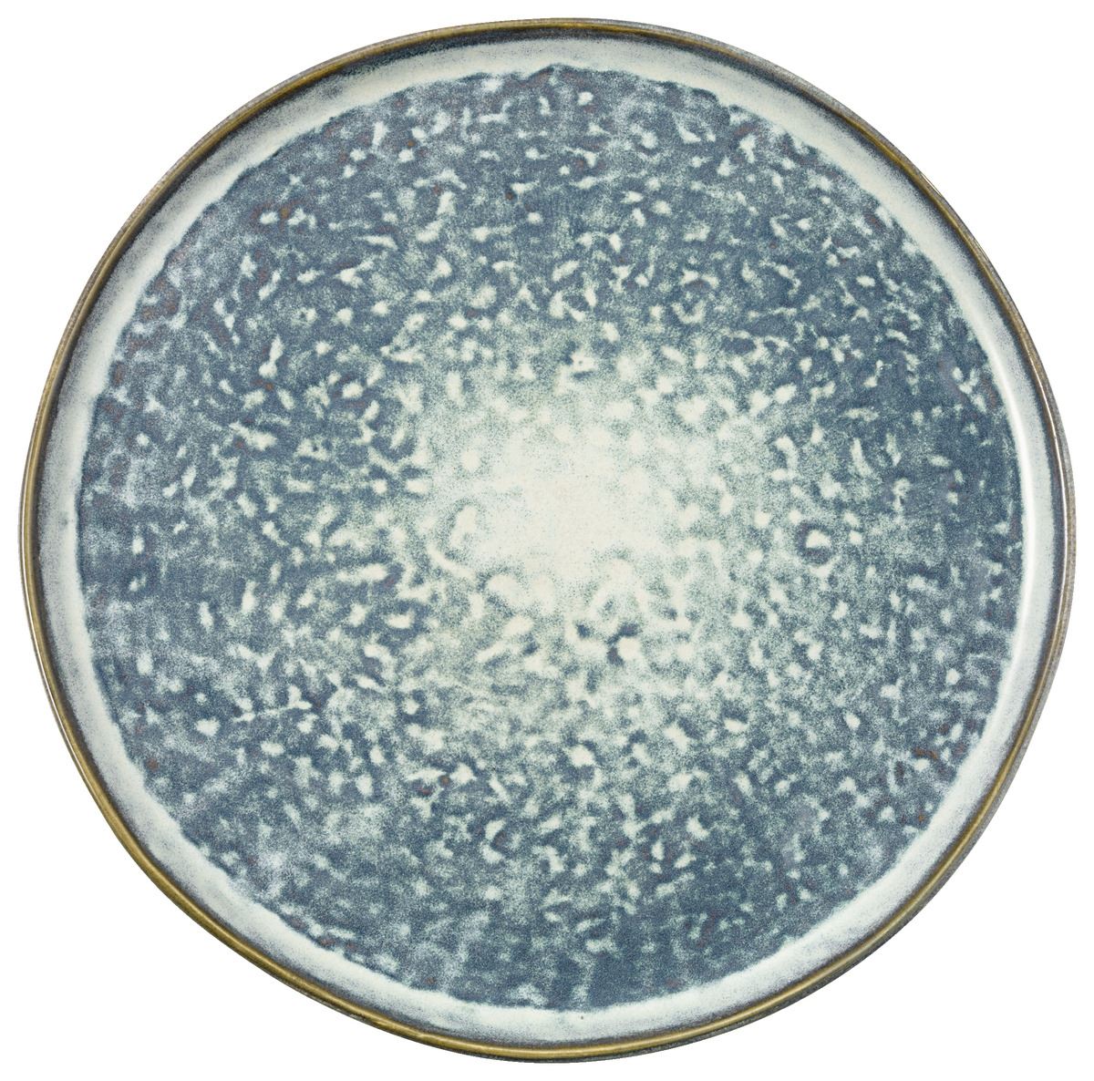 Assiette plate ronde Horizon grès émail réactif 27 cm Reception by TK