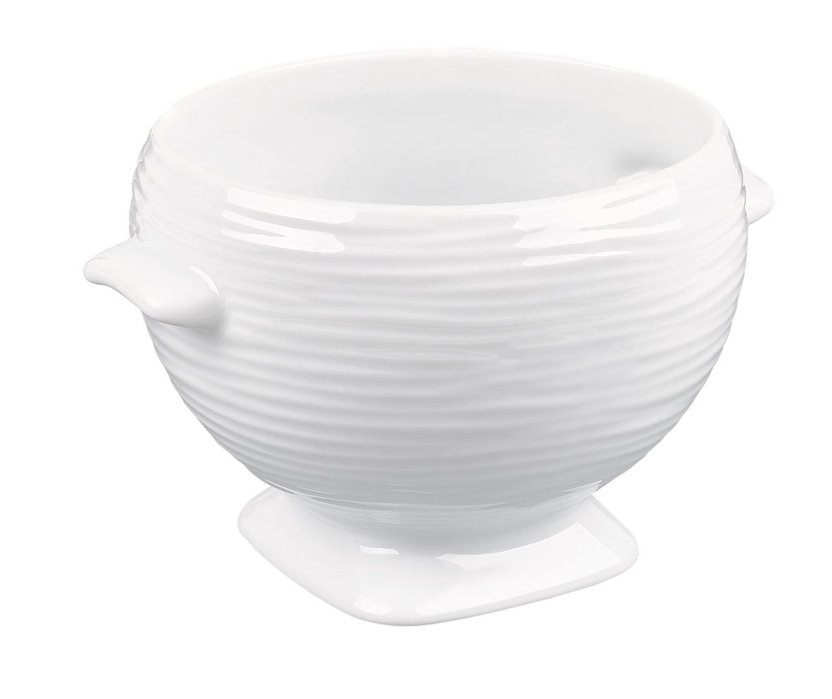 Soupière Plisse'O porcelaine blanc 25 cl In Situ - 051343