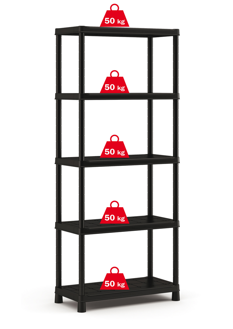 Keter Etagère résine alimentaire 250 kg 40 x 80 x 187 cm