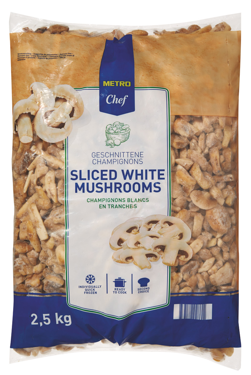 METRO Chef Champignons émincés IQF sachet 2.5 kg