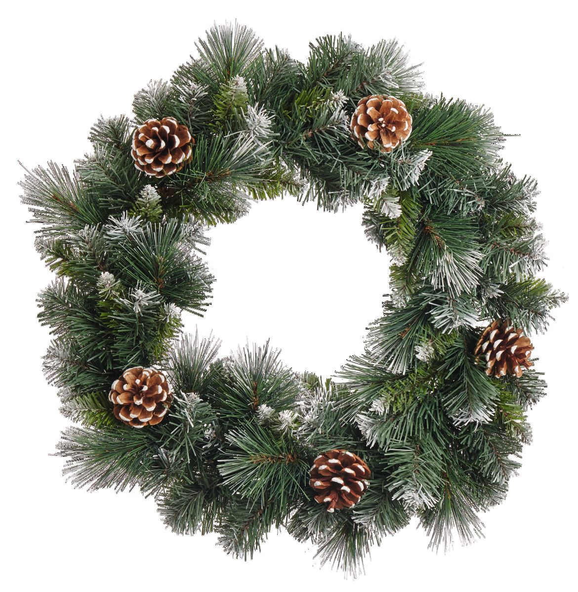 Couronne de sapin givré avec pins 45 cm Tarrington House