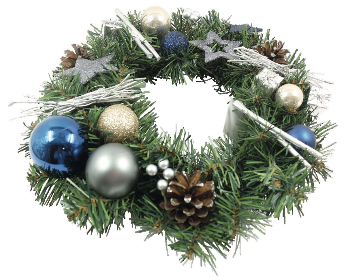 Couronne de sapin décorée 30 cm x 2 Tarrington House