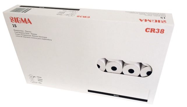 Bobine papier caisse enregistreuse sans bisphénol A 58 x 80 x 17 mm x 15
