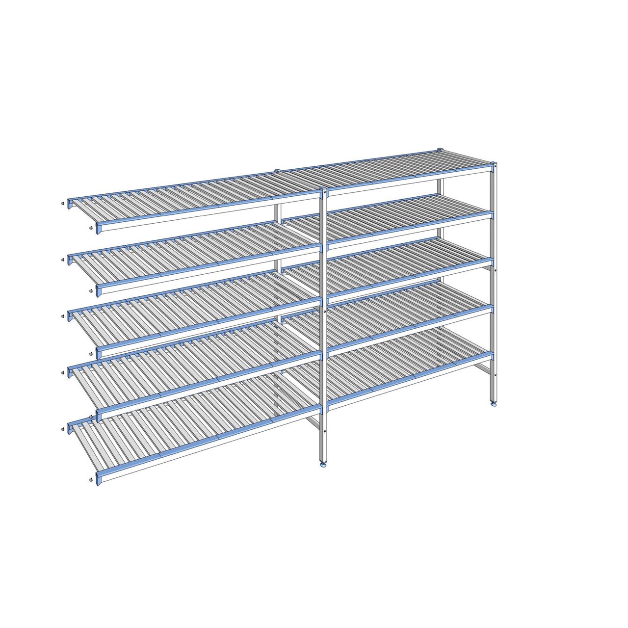 Rayonnage à clayettes amovibles 5 niveaux aluminium 175 x 309.5 x 50 cm Tournus - ACF3095