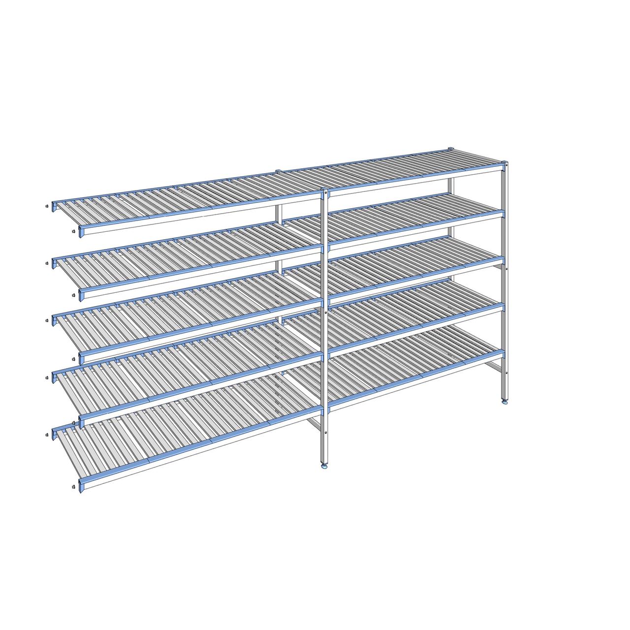 Rayonnage à clayettes amovibles 5 niveaux aluminium 175 x 329.5 x 50 cm Tournus - ACF3295
