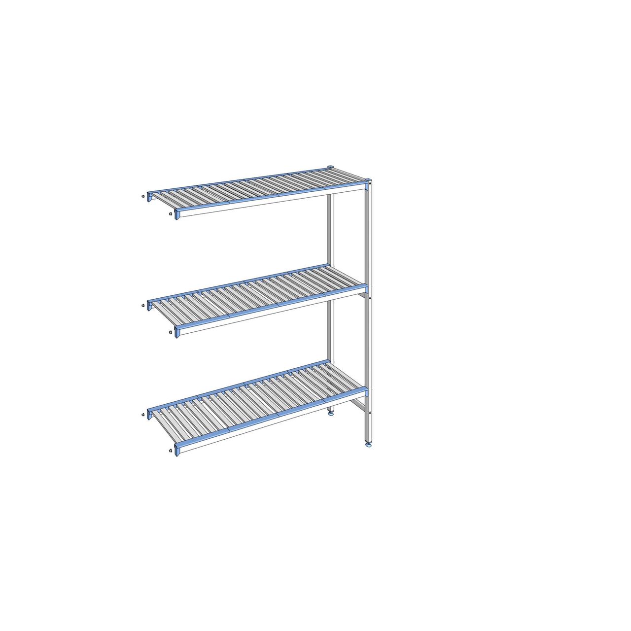 Rayonnage à clayettes amovibles 3 niveaux aluminium 175 x 145.3 x 40 cm Tournus - ACA1453
