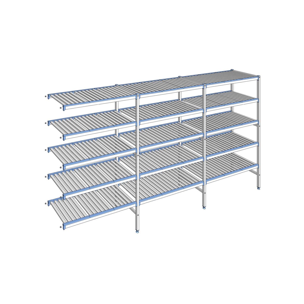 Rayonnage à clayettes amovibles 5 niveaux aluminium 175 x 333.1 x 50 cm Tournus - ACF3331