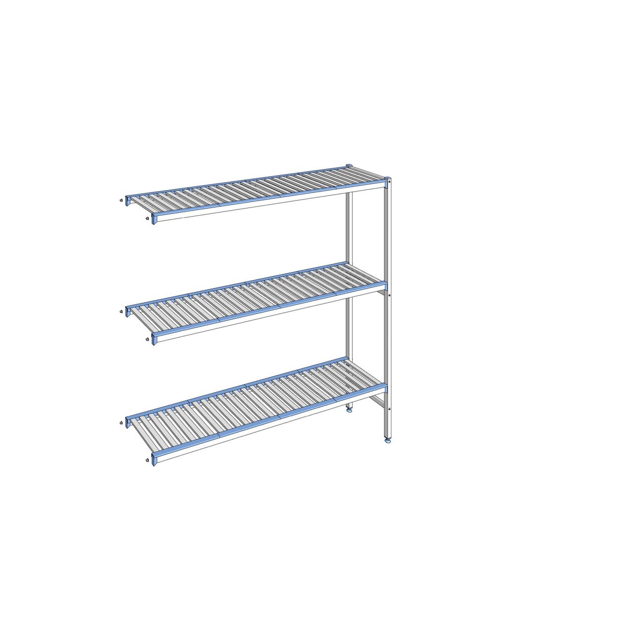 Rayonnage à clayettes amovibles 3 niveaux aluminium 175 x 175.5 x 40 cm Tournus - ACA1755