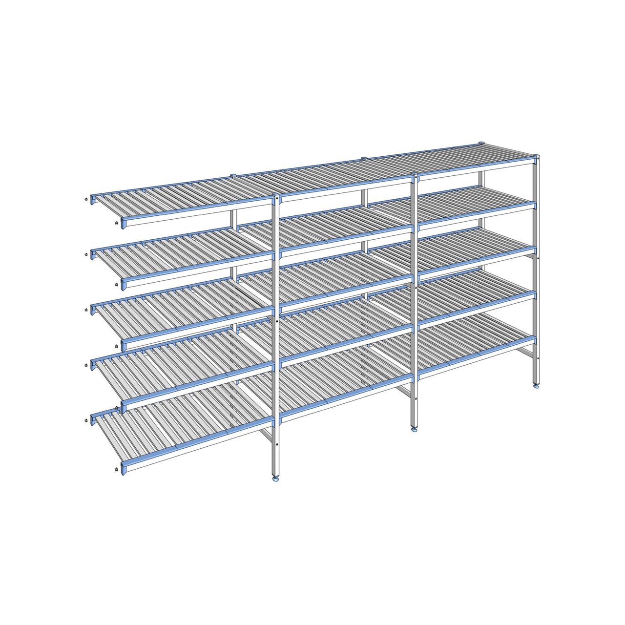 Rayonnage à clayettes amovibles 5 niveaux aluminium 175 x 343.1 x 50 cm Tournus - ACF3431