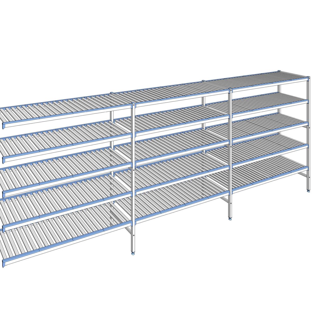 Rayonnage à clayettes amovibles 5 niveaux aluminium 175 x 473.7 x 50 cm Tournus - ACF4737