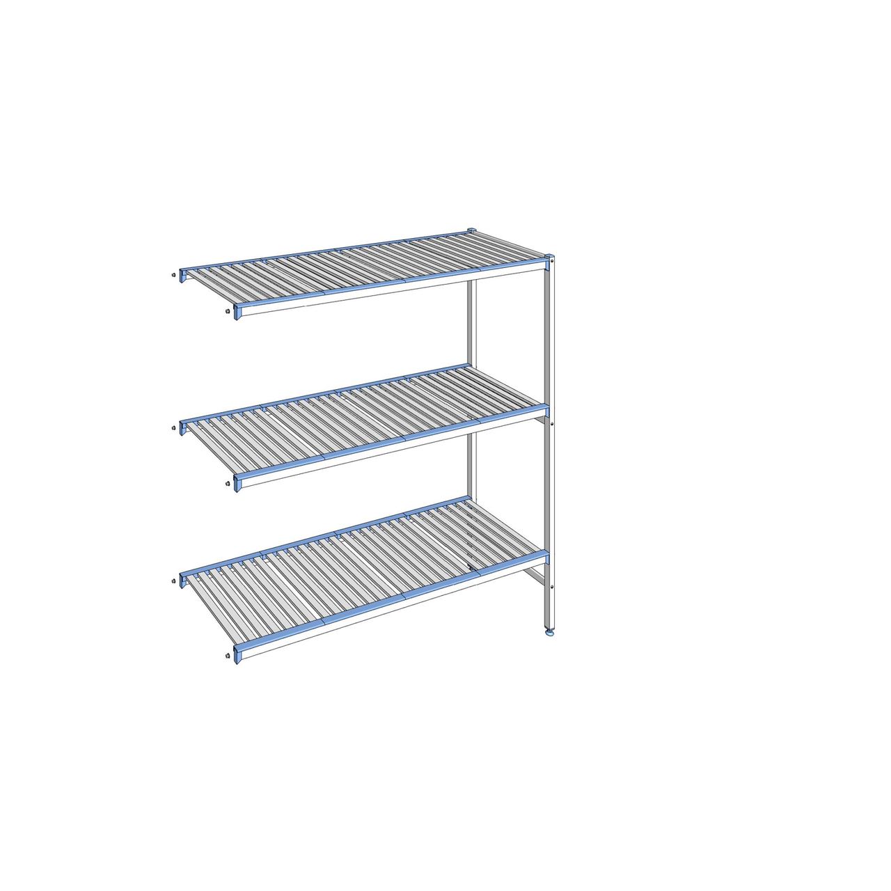 Rayonnage à clayettes amovibles 3 niveaux aluminium 175 x 165.3 x 56 cm Tournus - ACG1653