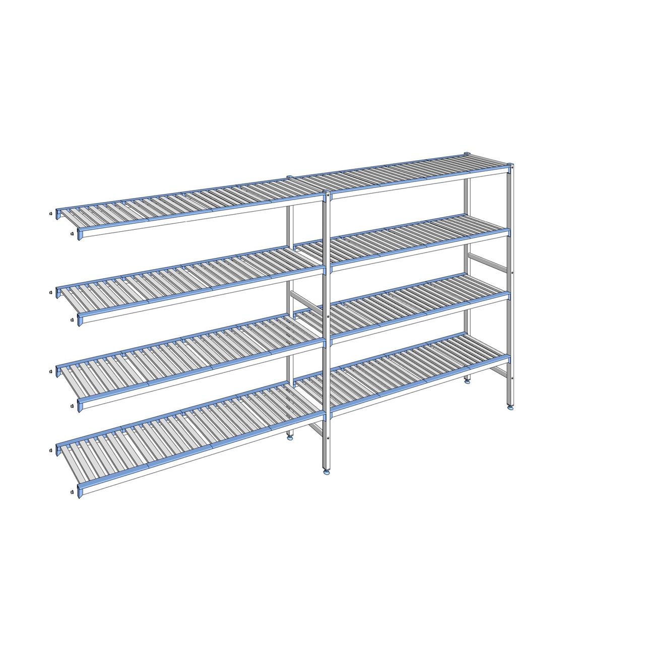 Rayonnage à clayettes amovibles 4 niveaux aluminium 175 x 329.5 x 40 cm Tournus - ACB3295