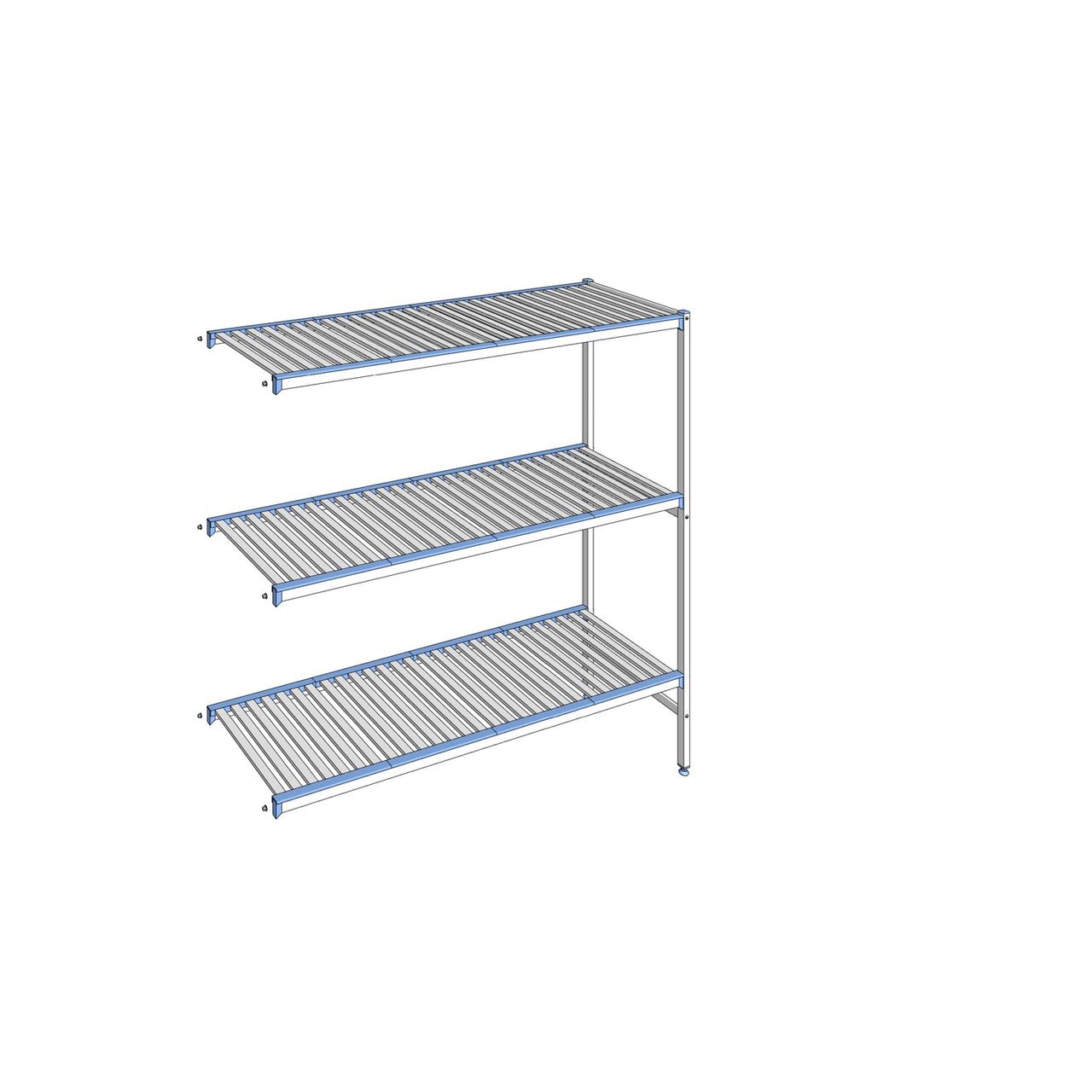Rayonnage à clayettes amovibles 3 niveaux aluminium 175 x 175.5 x 56 cm Tournus - ACG1755