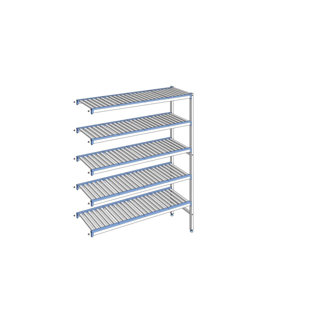 Rayonnage à clayettes amovibles 5 niveaux aluminium 175 x 145.3 x 40 cm Tournus - ACC1453