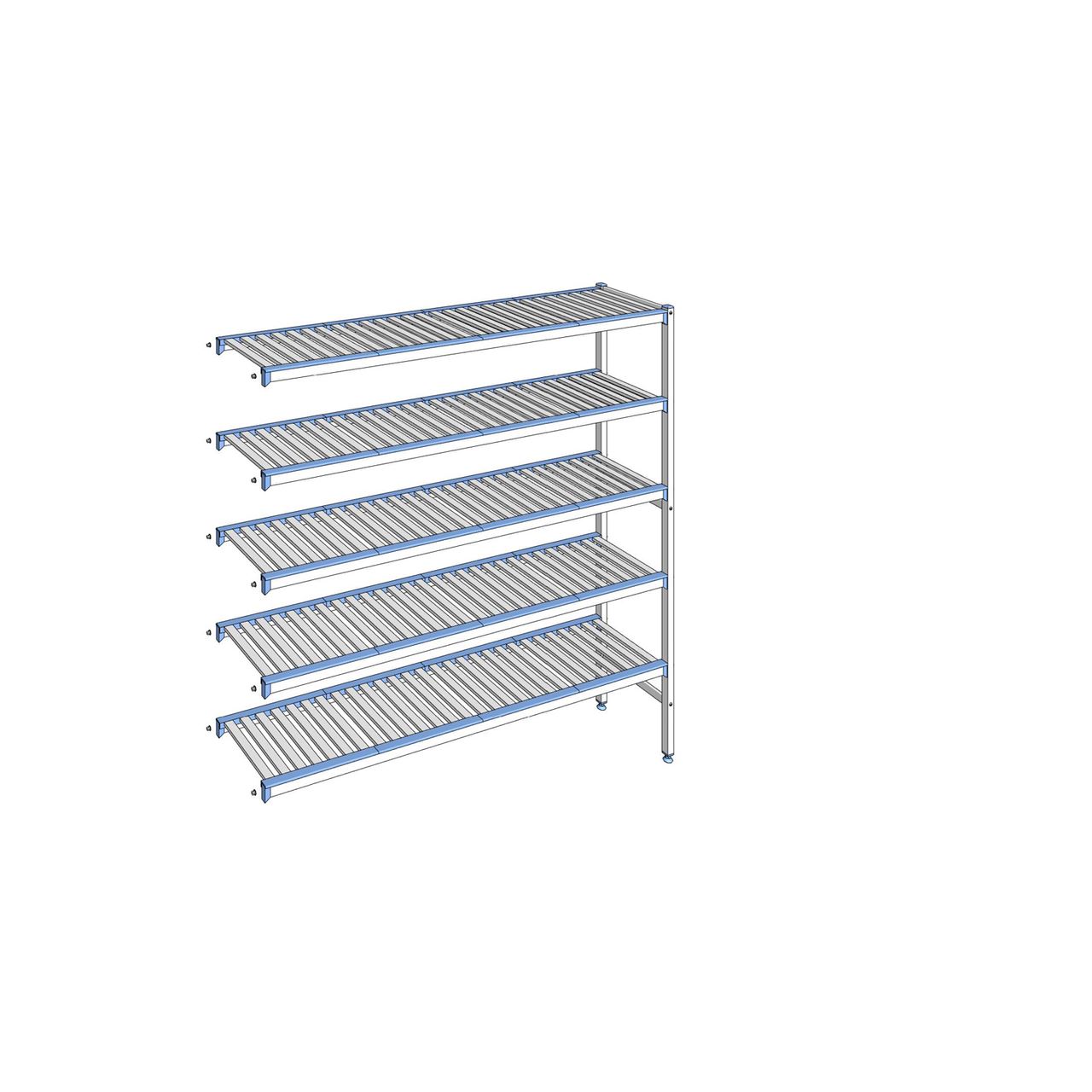 Rayonnage à clayettes amovibles 5 niveaux aluminium 175 x 175.5 x 40 cm Tournus - ACC1755