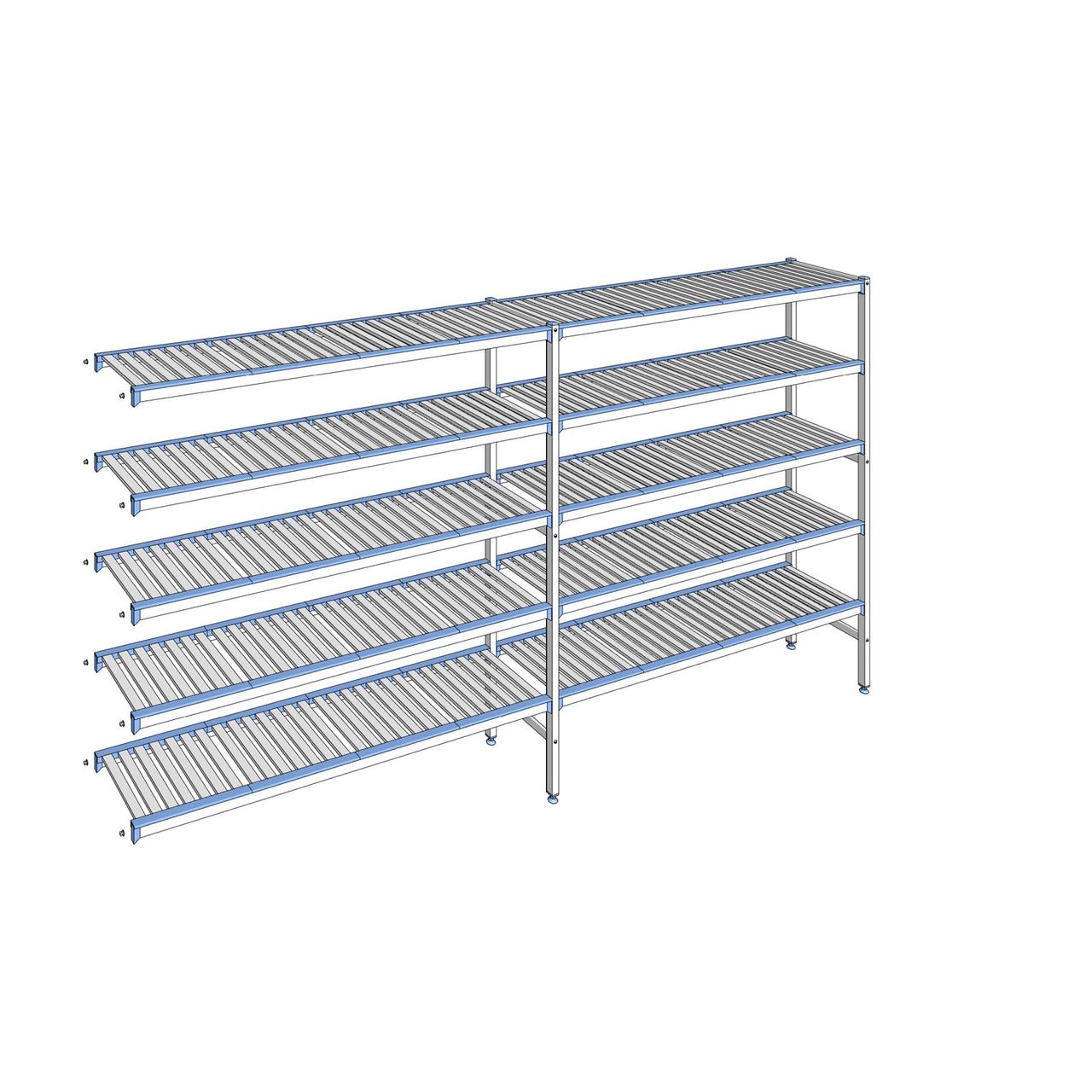 Rayonnage à clayettes amovibles 5 niveaux aluminium 175 x 329.5 x 40 cm Tournus - ACC3295