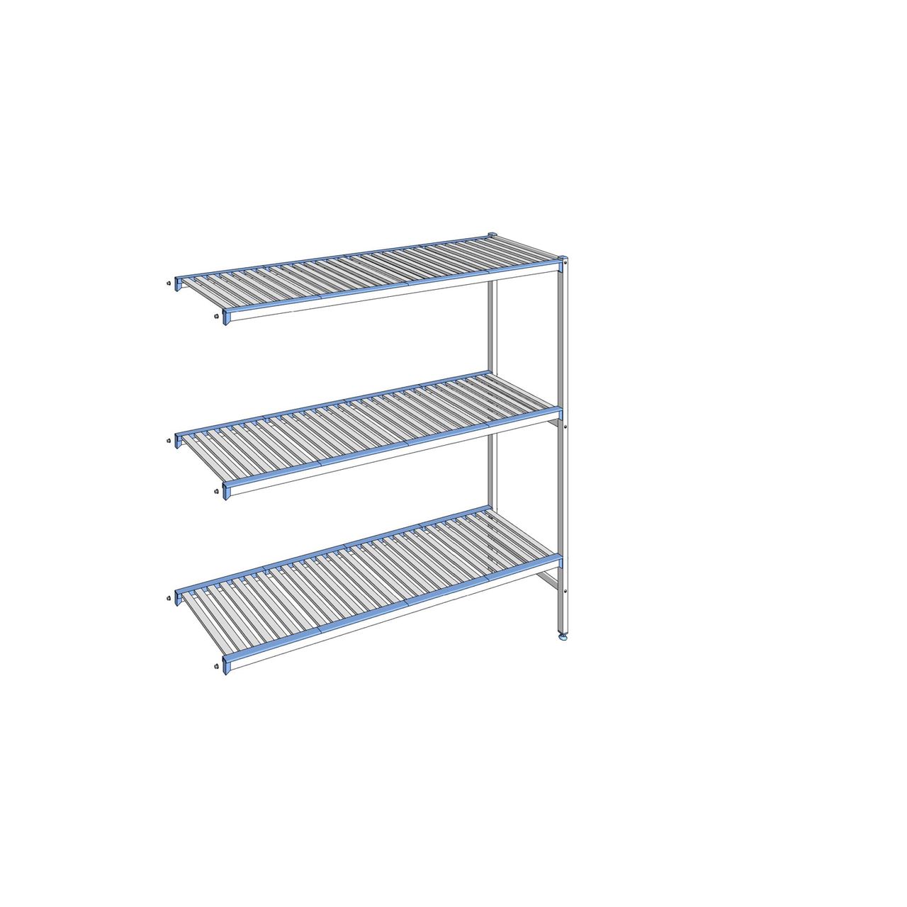 Rayonnage à clayettes amovibles 3 niveaux aluminium 175 x 175.5 x 50 cm Tournus - ACD1755