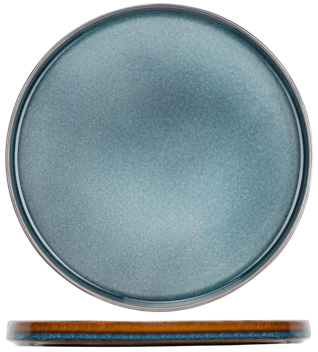 Assiette plate ronde Quintana bleu 27.5 cm Cosy & Trendy