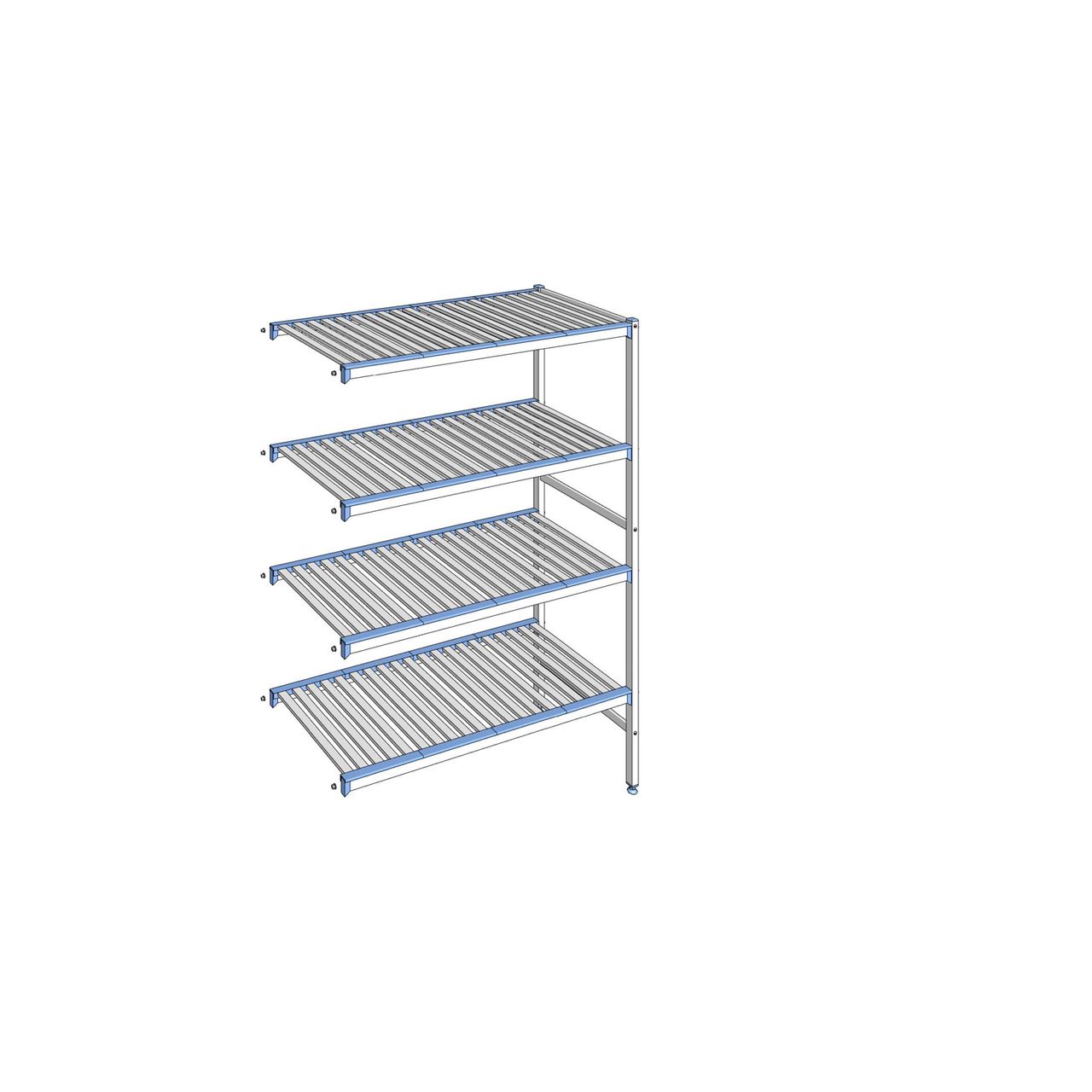 Rayonnage à clayettes amovibles 4 niveaux aluminium 175 x 125.1 x 56 cm Tournus - ACH1251