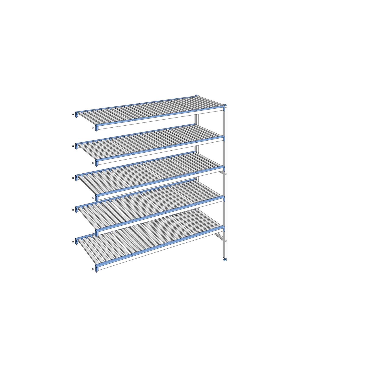 Rayonnage à clayettes amovibles 5 niveaux aluminium 175 x 165.3 x 50 cm Tournus - ACF1653
