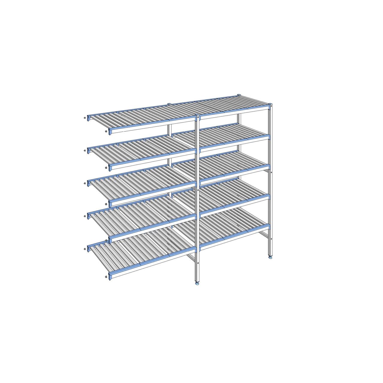 Rayonnage à clayettes amovibles 5 niveaux aluminium 175 x 209.1 x 50 cm Tournus - ACF2091