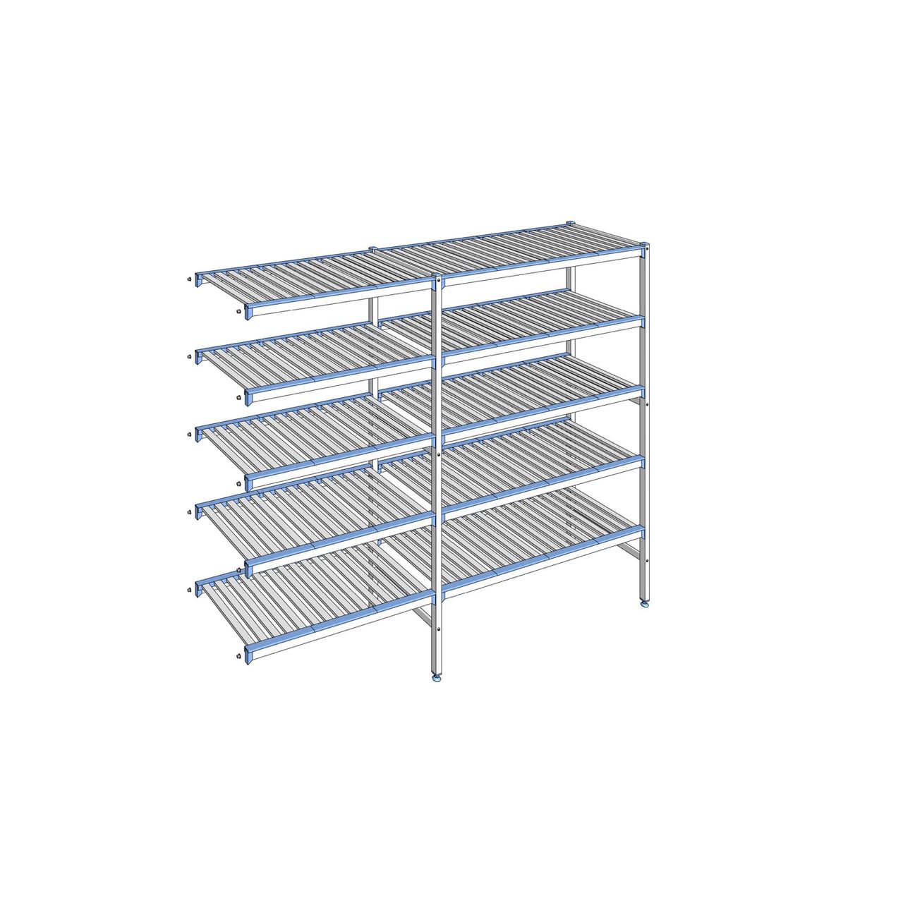 Rayonnage à clayettes amovibles 5 niveaux aluminium 175 x 219.1 x 50 cm Tournus - ACF2191