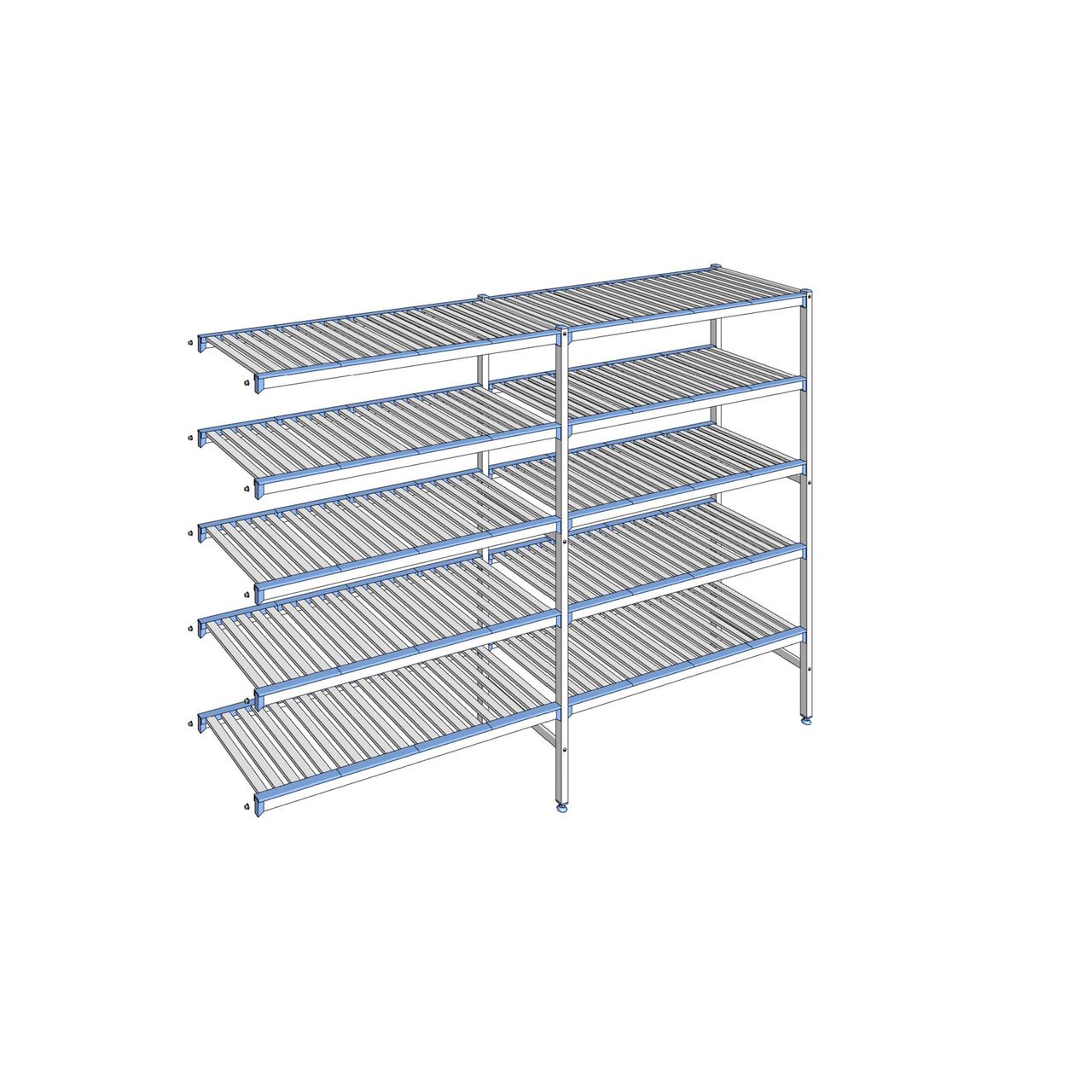 Rayonnage à clayettes amovibles 5 niveaux aluminium 175 x 249.1 x 50 cm Tournus - ACF2491