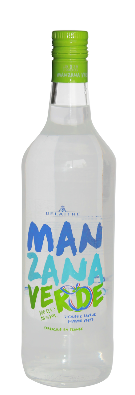 DELAITRE Liqueur de manzana verde pomme verte 18° 1 L