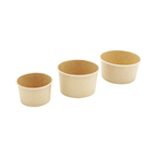 Pot à glace kraft brun 180 ml x 50