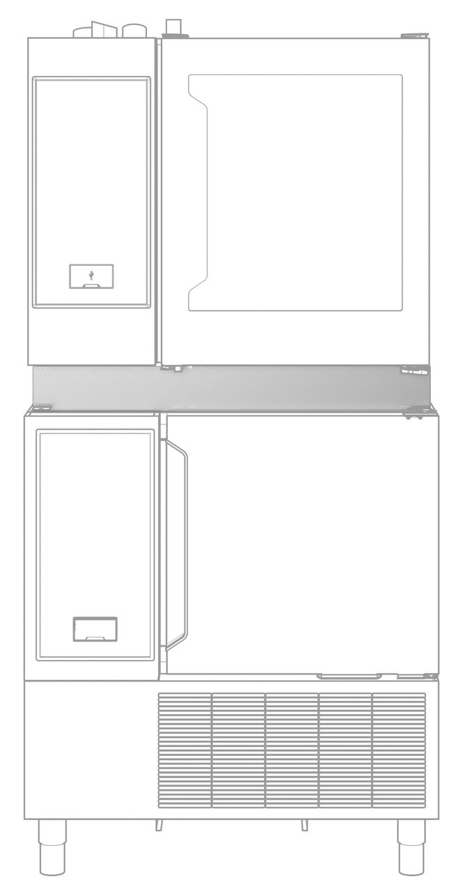 Kit de superposition pour four mixte et cellule de refroidissement Zanussi Professional