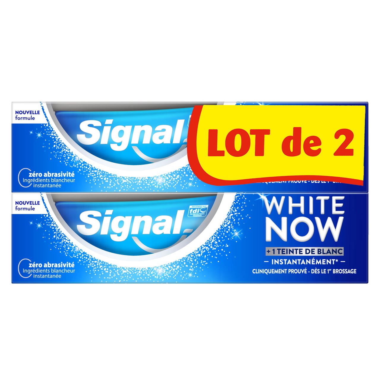 Dentifrice White Now 75 ml x 2 Signal