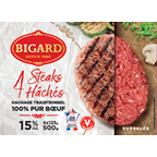 Steak haché pur boeuf 15% MG 4 x 125 g Bigard