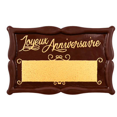 Joyeux Anniversaire Rectangle Au Chocolat Noir X 52 Mm 36 Pieces Florensuc Metro