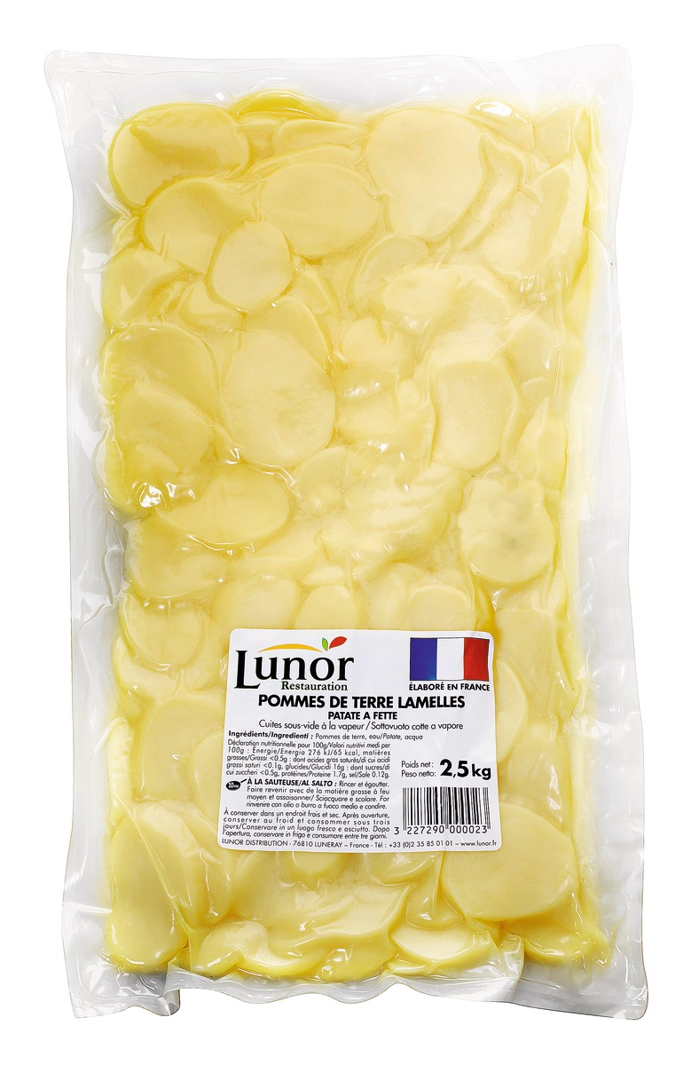 Lunor Pomme de terre lamelle sous-vide France 2.5 kg