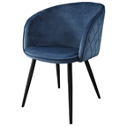 Mobiliara Fauteuil de restaurant Carole velours bleu TTD